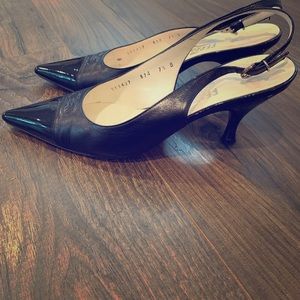 Salvatore Ferragamo Kitten Heel Slingback Size 7.5